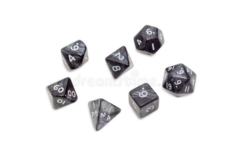 Specialized Polyhedral Dice for Roleplaying Games Stock Image Image