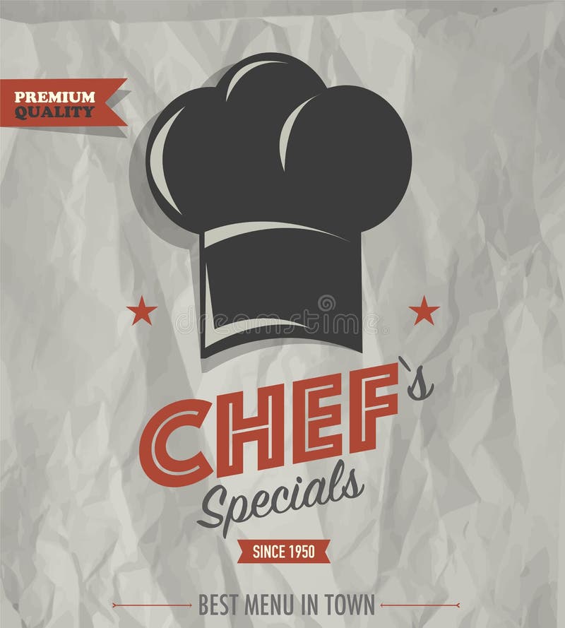 Specials van de de barchef-kok van de restaurantkoffie vector illustratie Specials van de de barchef-kok van de restaurantkoffie vector illustratie