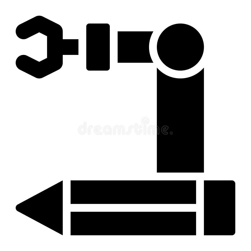Specialtecken för industridesign, solid ikon stock illustrationer