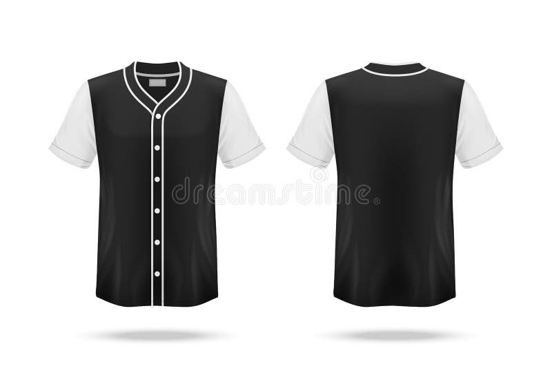 Specification Baseball Jersey T Shirt Mockup Isolated On White