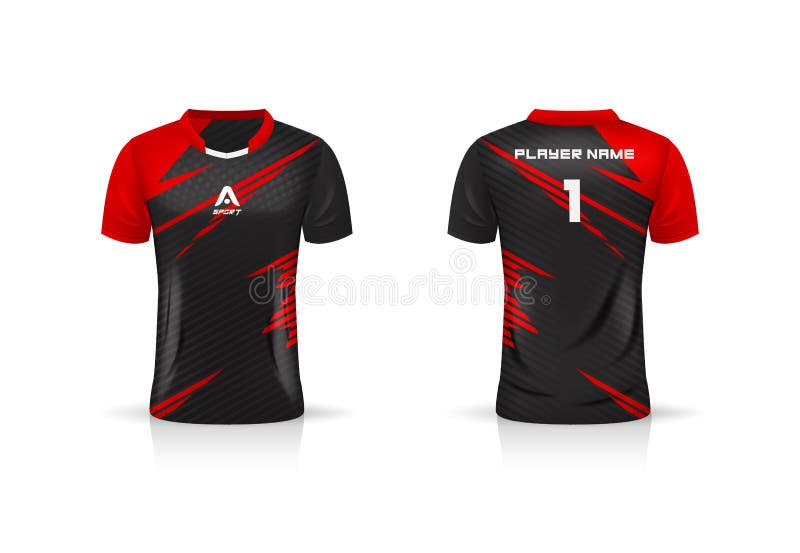Specification Soccer Esport Gaming T Shirt Jersey Template. Mock Up Uniform Stock Vector - Illustration of body, esport: 185138682