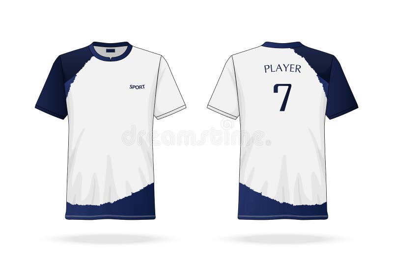 Blue and white layout e-sport t-shirt design Vector Image