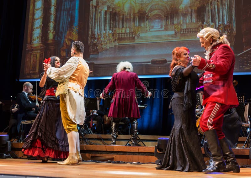 Spectacle featuring Filharmonia Futura and M. Walewska - Opera Is Life, royalty free stock images Spectacle featuring Filharmonia Futura and M. Walewska - Opera Is Life, royalty free stock images