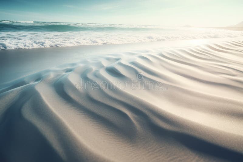 A Spectacular Beach with Beautiful White Sand during a Low Tide in the