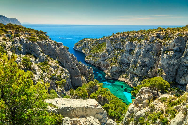 Spectacular Calanques D`En Vau in Cassis near Marseille, France