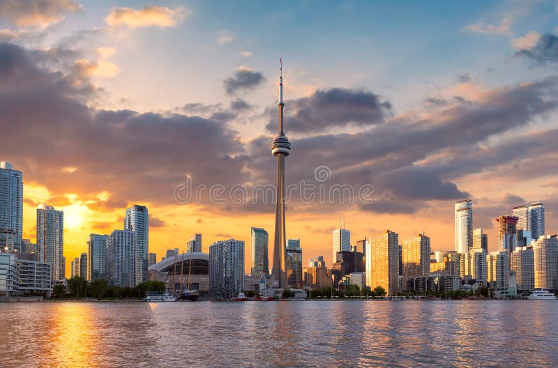 Spectacular sunset at Toronto City royalty free stock image Spectacular sunset at Toronto City royalty free stock image