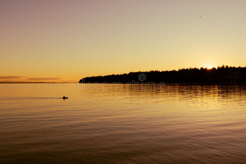 Spectacular Sunset in Vancouver Bay Stock Image Image of pacific, outdoors 269072083