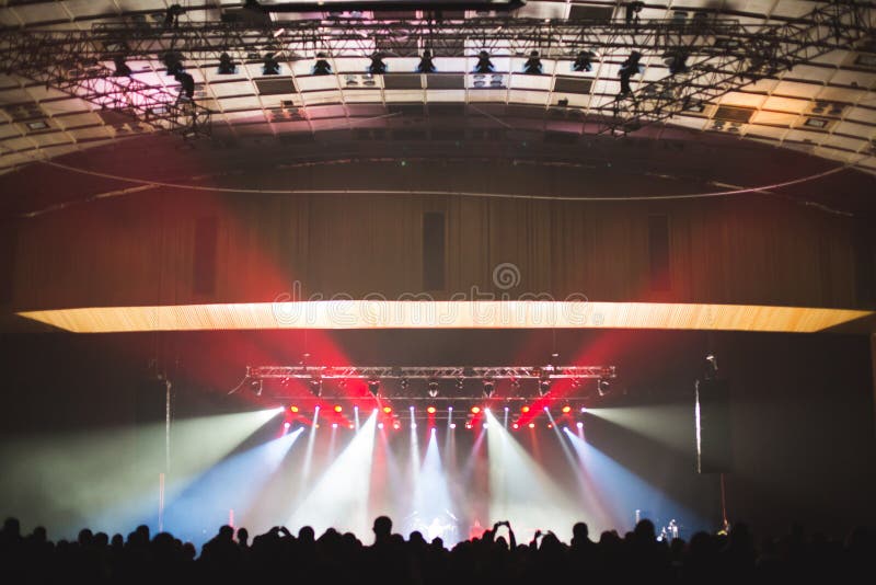 Spectators in the large concert hall.