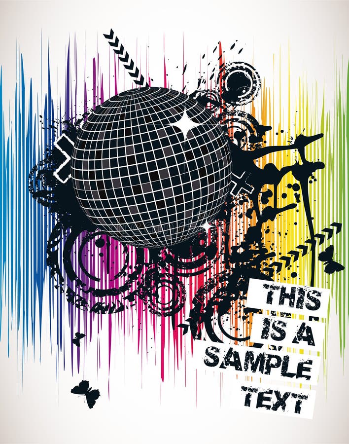 Spectral Party Poster vector illustration