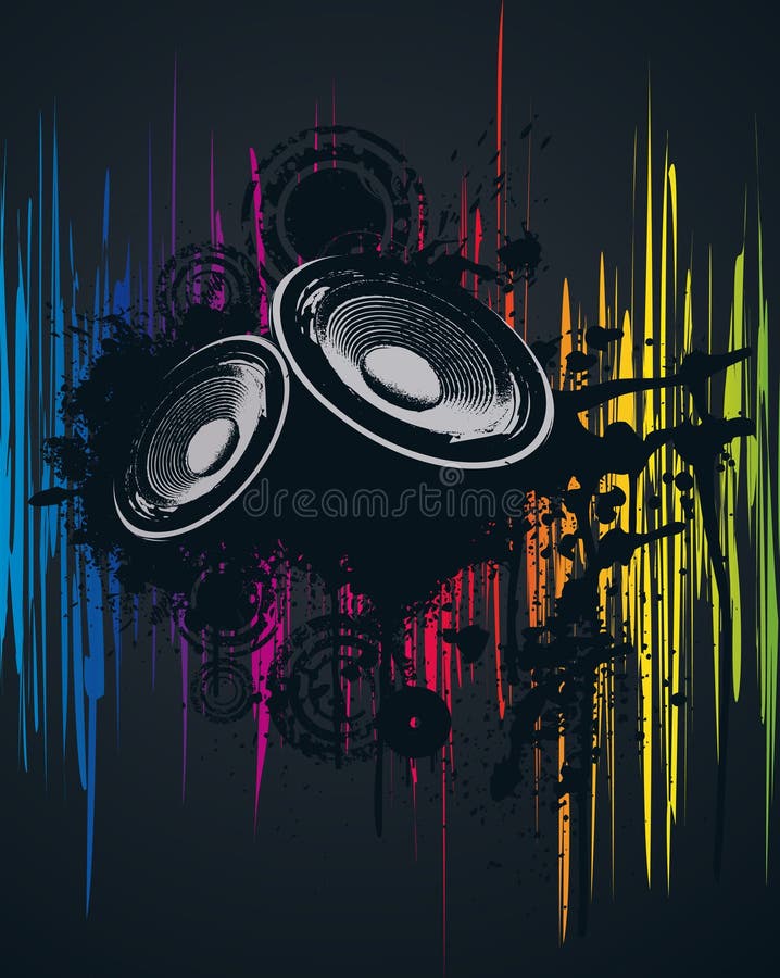 Spectral Party Poster royalty free illustration