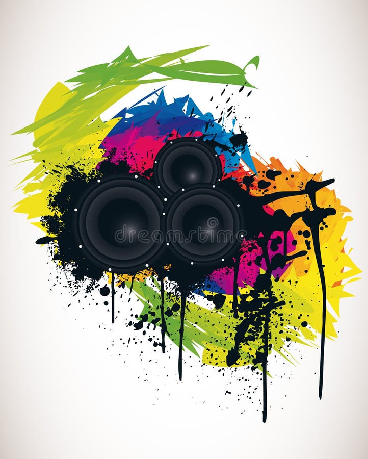 Spectral Party Poster vector illustration