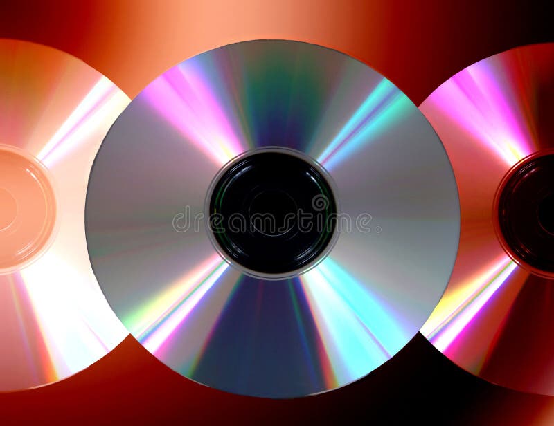 Spectrum Of Compact Discs stock images