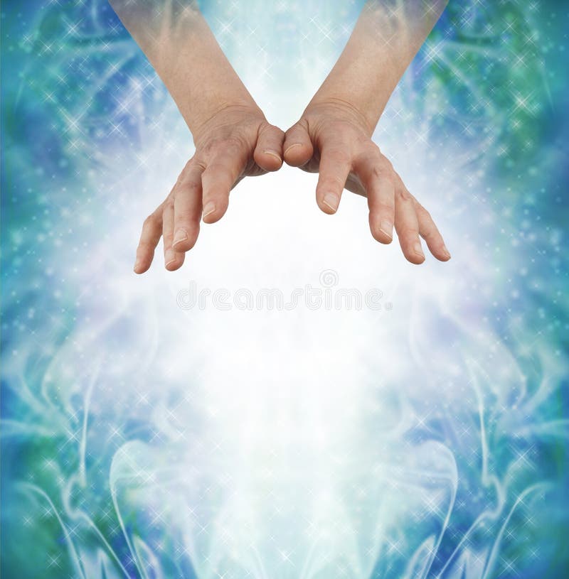 Spedizione dell'energia amorosa di Ki Qi Prana di 'chi' fotografia stock Spedizione dell'energia amorosa di Ki Qi Prana di 'chi' fotografia stock