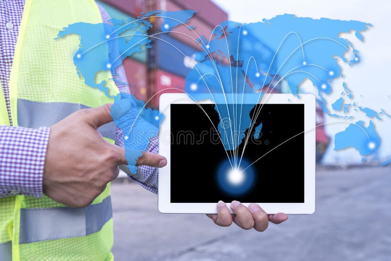 Spedizione logistica mondiale dei prodotti immagini stock Spedizione logistica mondiale dei prodotti immagini stock