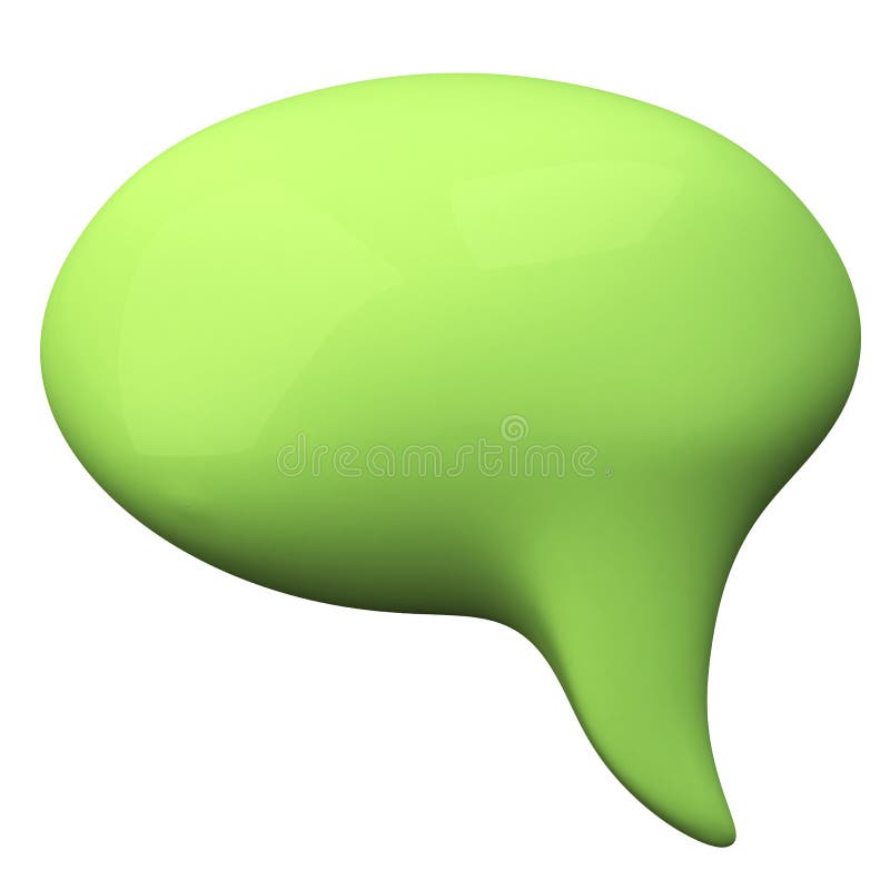 Speech bubble 3d stock illustration