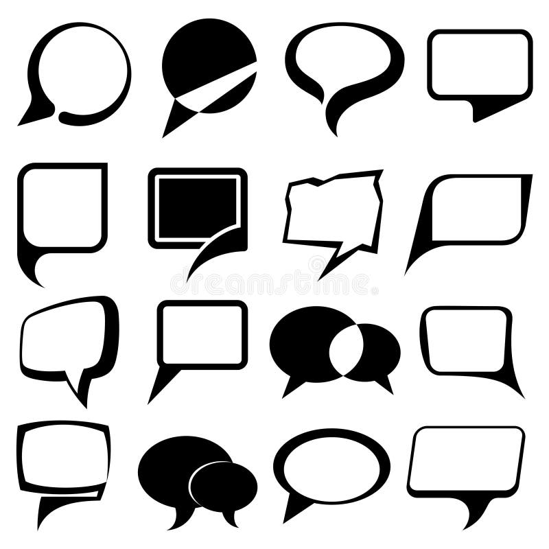 Speech bubble balloons set royalty free illustration