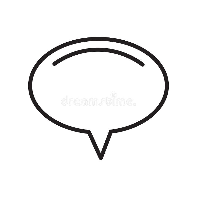 Speech bubble icon vector sign and symbol isolated on white background, Speech bubble logo concept , outline symbol, linear sign royalty free illustration Speech bubble icon vector sign and symbol isolated on white background, Speech bubble logo concept , outline symbol, linear sign royalty free illustration