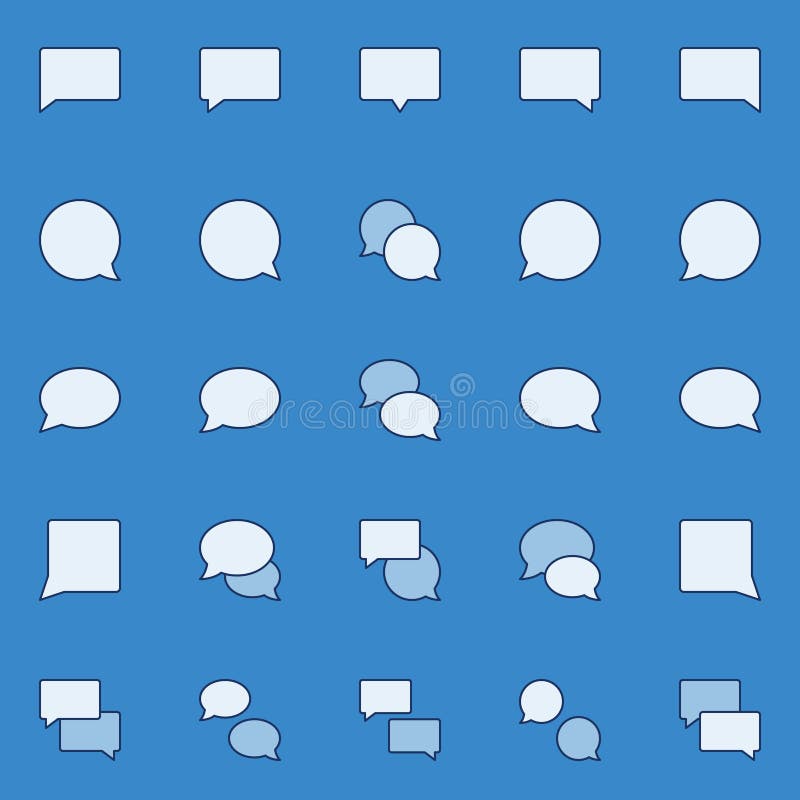 Speech bubble icons stock illustration