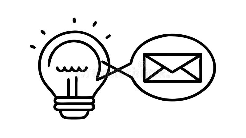 Speech Bubble Idea Lightbulb Icon for Communication Dialogue, vector design Generative AI royalty free illustration