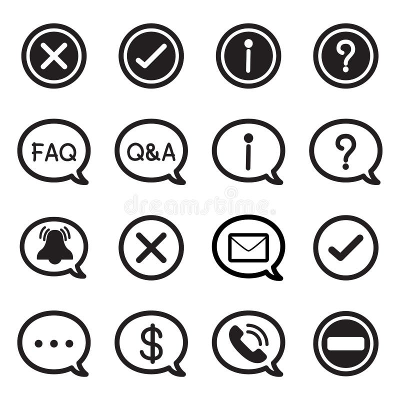 Speech bubble silhouette icons, CHAT message Vector illustration vector illustration