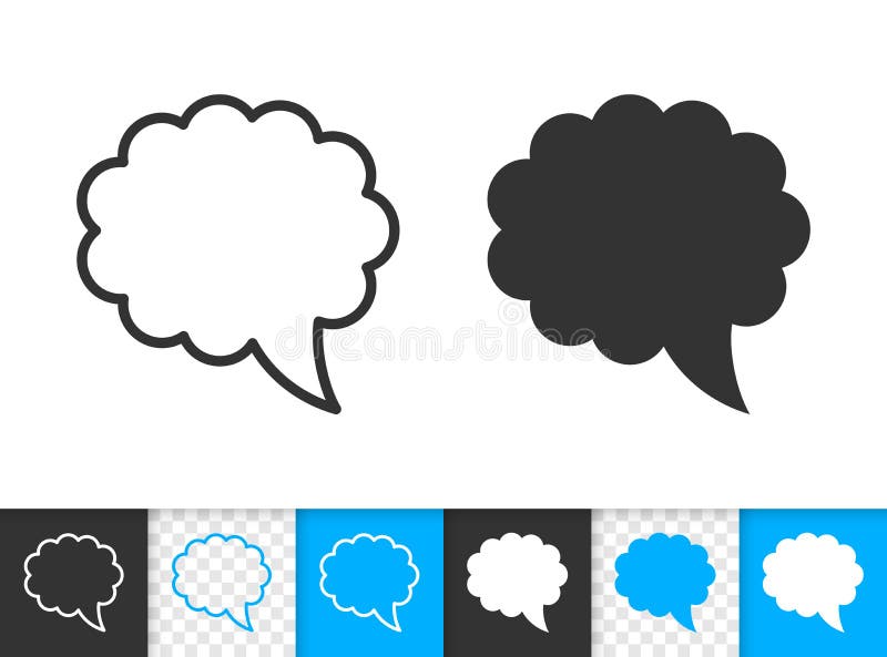 Speech Bubble simple badge black line vector icon stock illustration Speech Bubble simple badge black line vector icon stock illustration