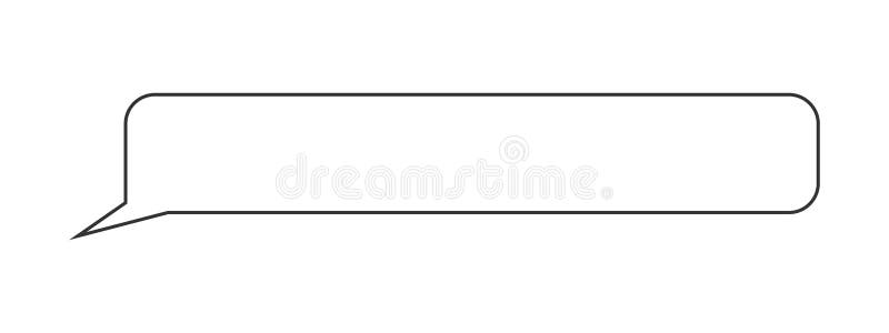 Speech bubble template. Empty online chat frame isolated on white background. Mobile messenger application dialog royalty free illustration
