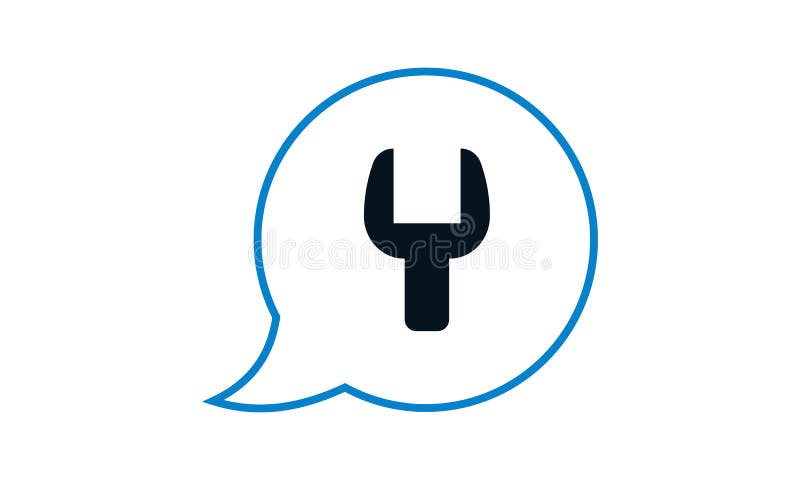 Speech bubble with wrench vector image vector illustration