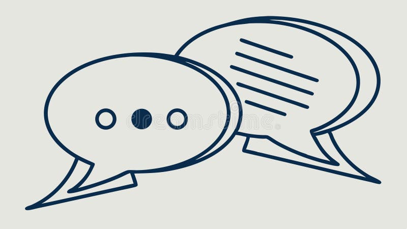 Speech bubbles chat icons communication message graphic vector design Generative AI stock illustration