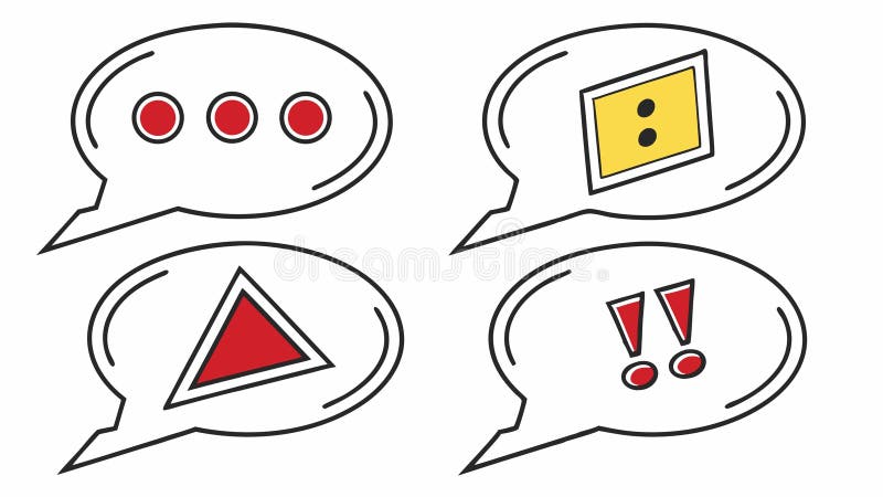 Speech Bubbles Communication Message Icons Vector, vector design Generative AI stock illustration