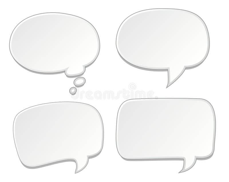 Speech bubbles set stock illustration