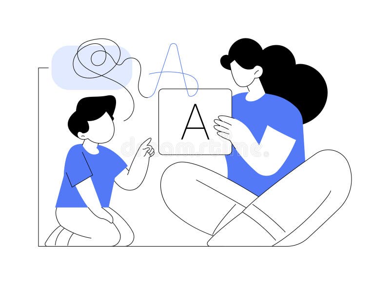 Speech Therapy Abstract Concept Vector Illustration. Stock Illustration