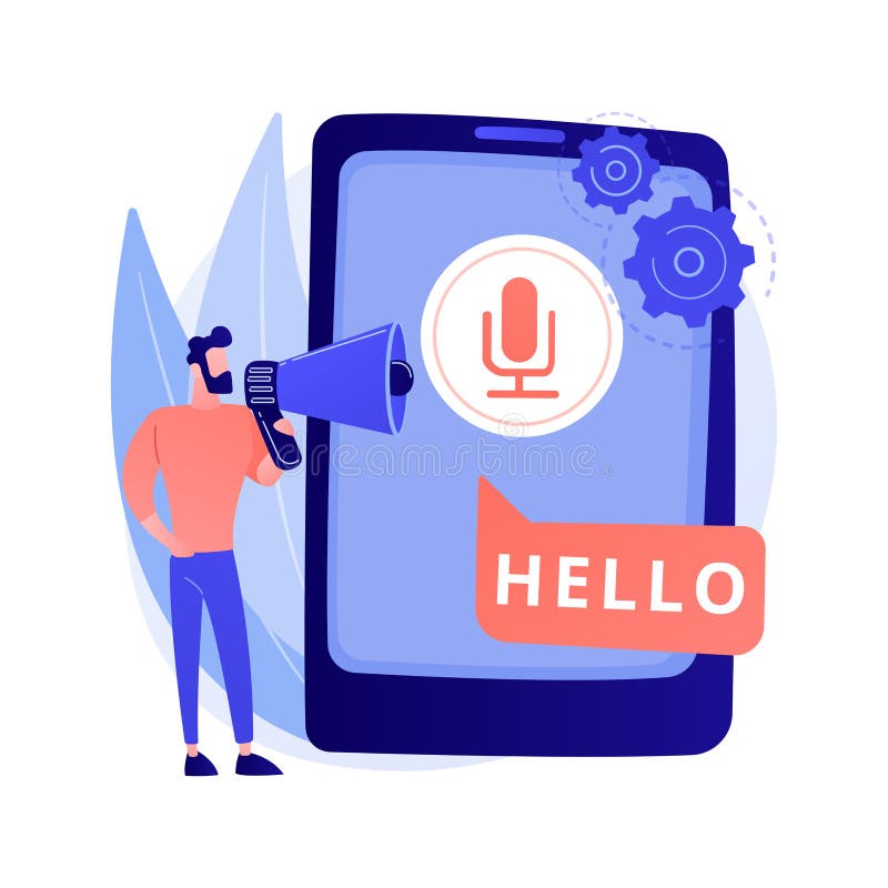 Speech To Text Concept Landing Page Stock Vector - Illustration of page,  issues: 189963785