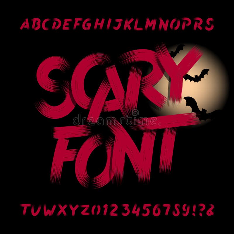 Speed alphabet vector font. Wind effect type letters and numbers on a dark background. royalty free illustration