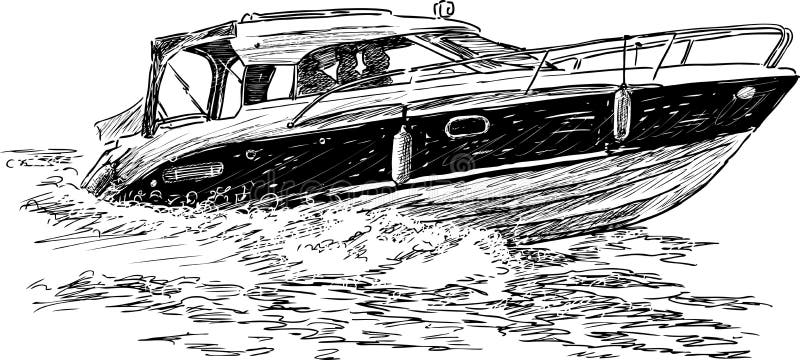 310+ Drawing Of Speed Boats Stock Illustrations, Royalty-Free Vector  Graphics & Clip Art - iStock