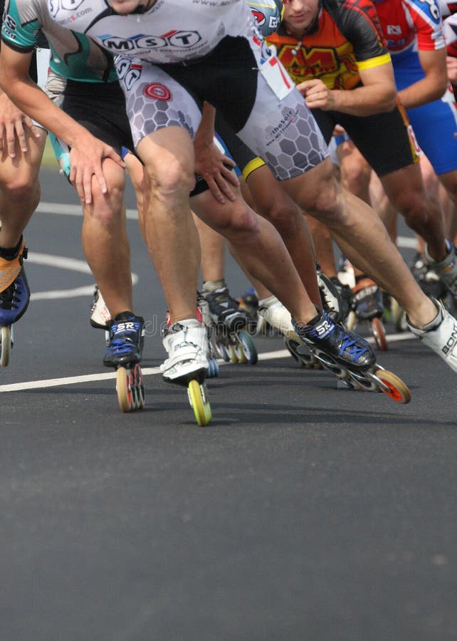Speed Inline Skating Abstract of Skates and Skater Editorial Image Image of crowded, pack