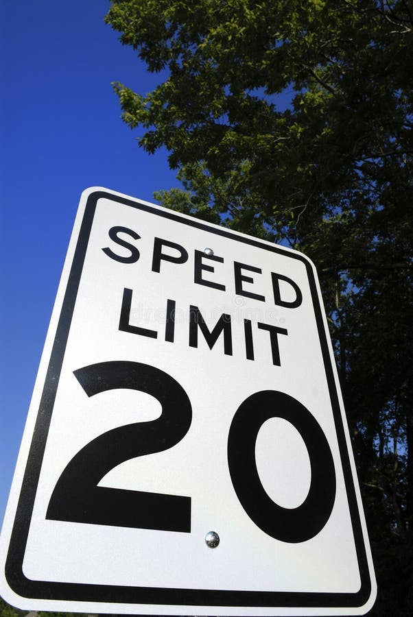 Speed Limit 20 Sign 2 royalty free stock photography