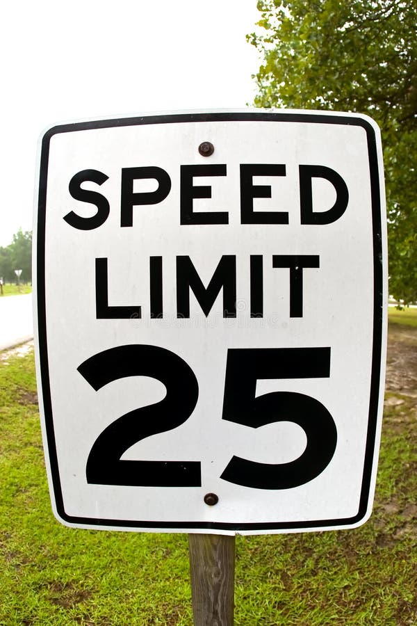 Speed Limit 25 stock image