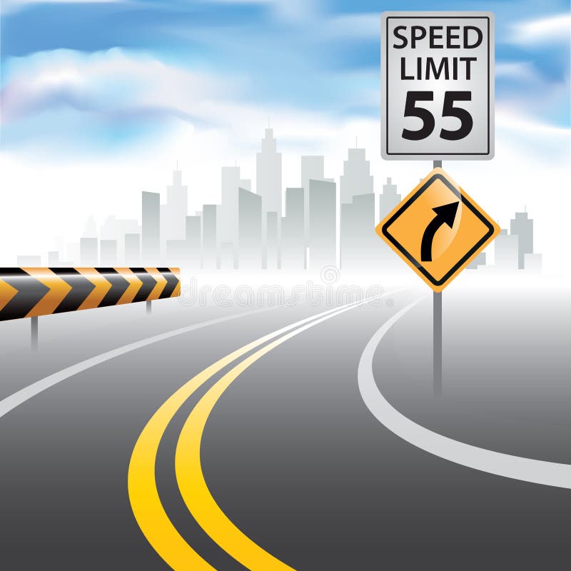 Speed limit sign stock illustration