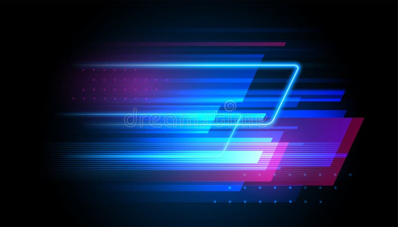 Speed line motion vector background. Dynamic blue neon sport texture. Technology stream design illustration vector illustration