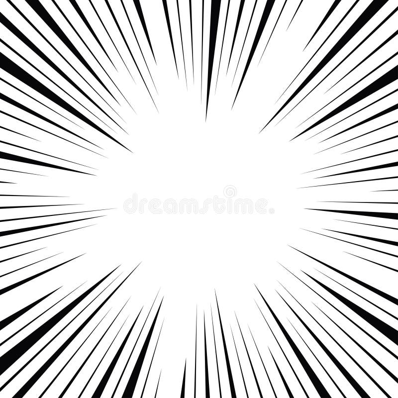 Speed lines from center sketch Royalty Free Vector Image