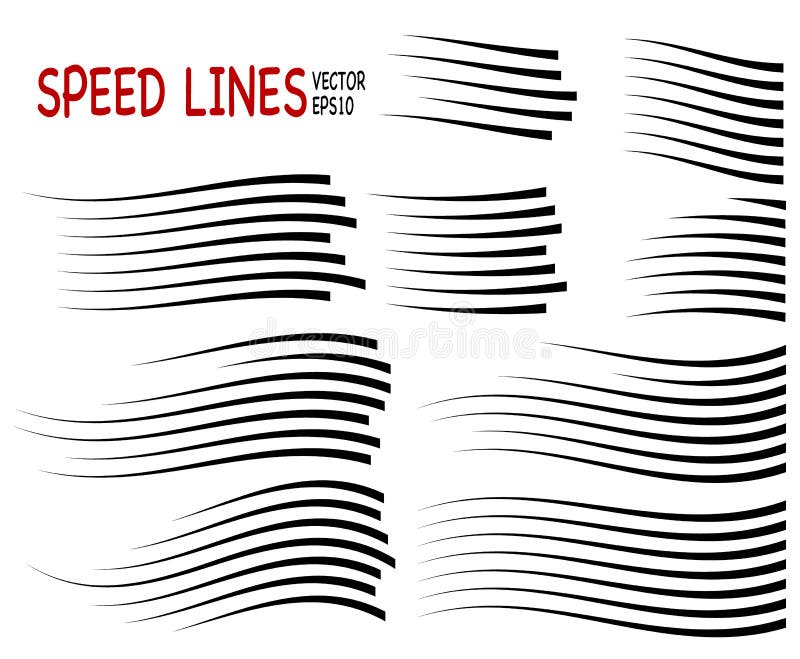 Set speed lines isolated set. Motion effect for your design. Black lines on  white background. Vector Stock Vector by ©daniilexe.gmail.com 203850556