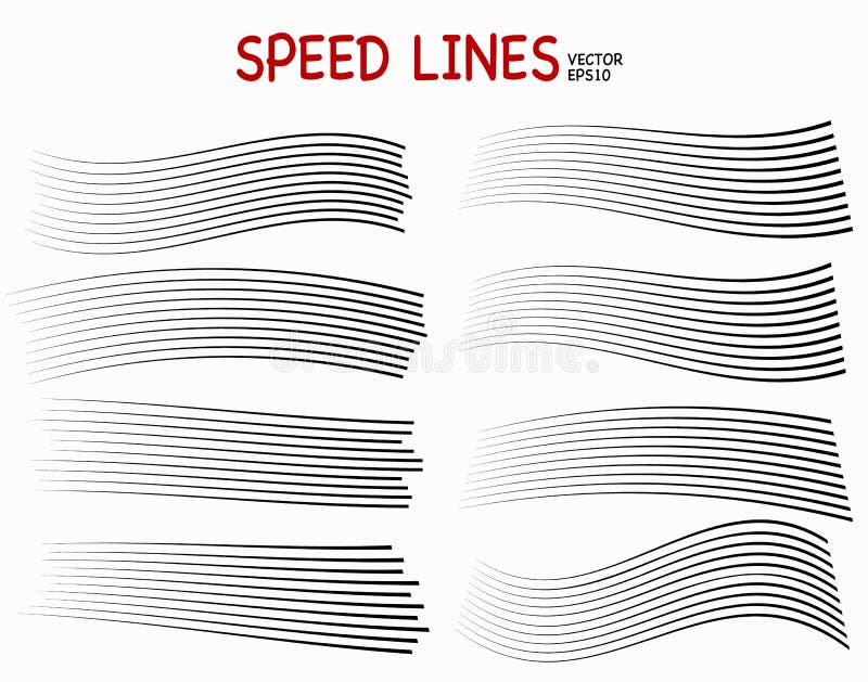 Speed lines set stock vector. Illustration of linear - 172558520