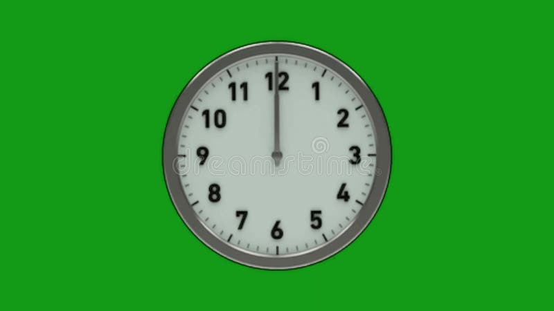 Speed running clock with green screen background