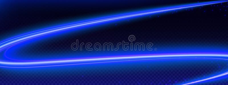 Speed swirl line with neon light effect background stock illustration