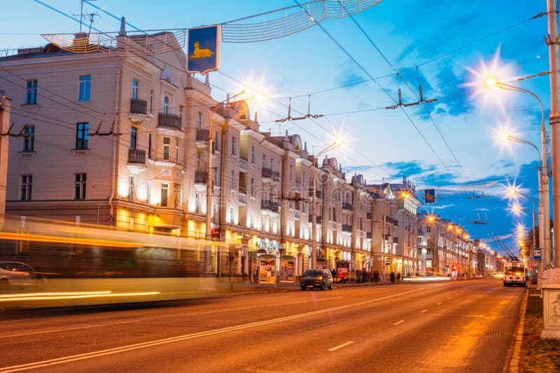 Speed Traffic - Light Trails On City Road At Night