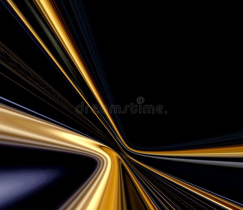Powerful gold and black abstract design of connecting, merging bold lines with copy space. Powerful gold and black abstract design of connecting, merging bold lines with copy space.