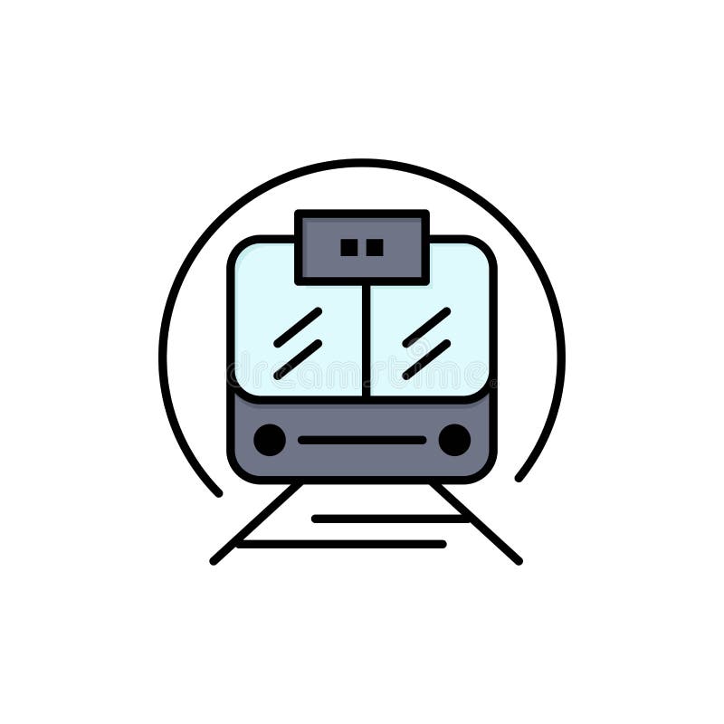 Speed Train, Transport, Train, Public Flat Color Icon. Vector icon banner Template royalty free illustration.