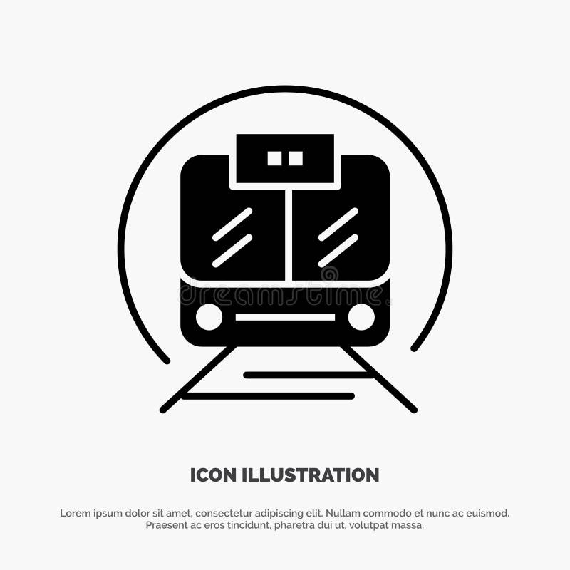 Speed Train, Transport, Train, Public Solid Black Glyph Icon royalty free illustration