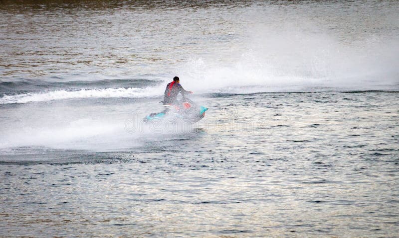 Speedboat Cruises Along the River stock photos Speedboat Cruises Along the River stock photos