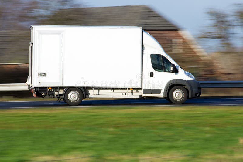 Speeding delivery van royalty free stock images Speeding delivery van royalty free stock images